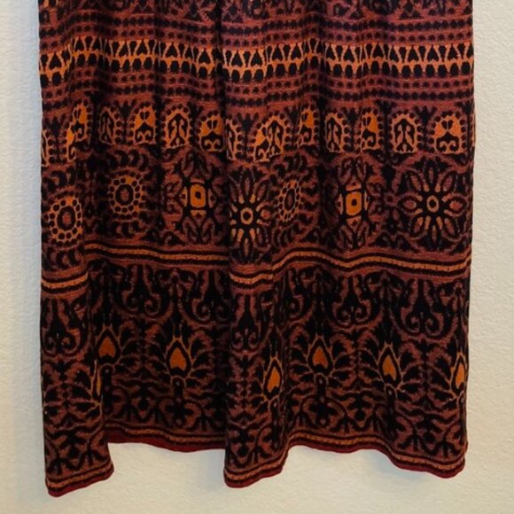 Peruvian Connection Pima Cotton Fall Autumn Medallion Tribal Maxi Skirt | Large - Picture 7 of 7